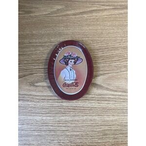 Coca Cola‎ Tray Coke 6" soda pop metal tin antique advertising Delicious bonnet